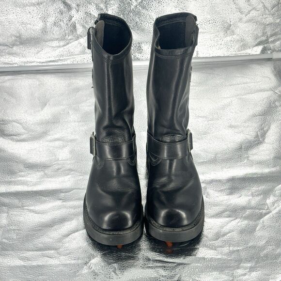 Harley Davidson Men's Black Leather Mega Conductor Motorcycle Boots Size 7.5 - Picture 4 of 16